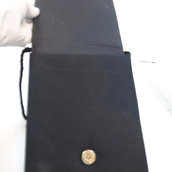 JEAN LOUIS SCHERRER Velvet Satin Stripe Art Deco Evening Bag +Box Vintage - Picture 12 of 15